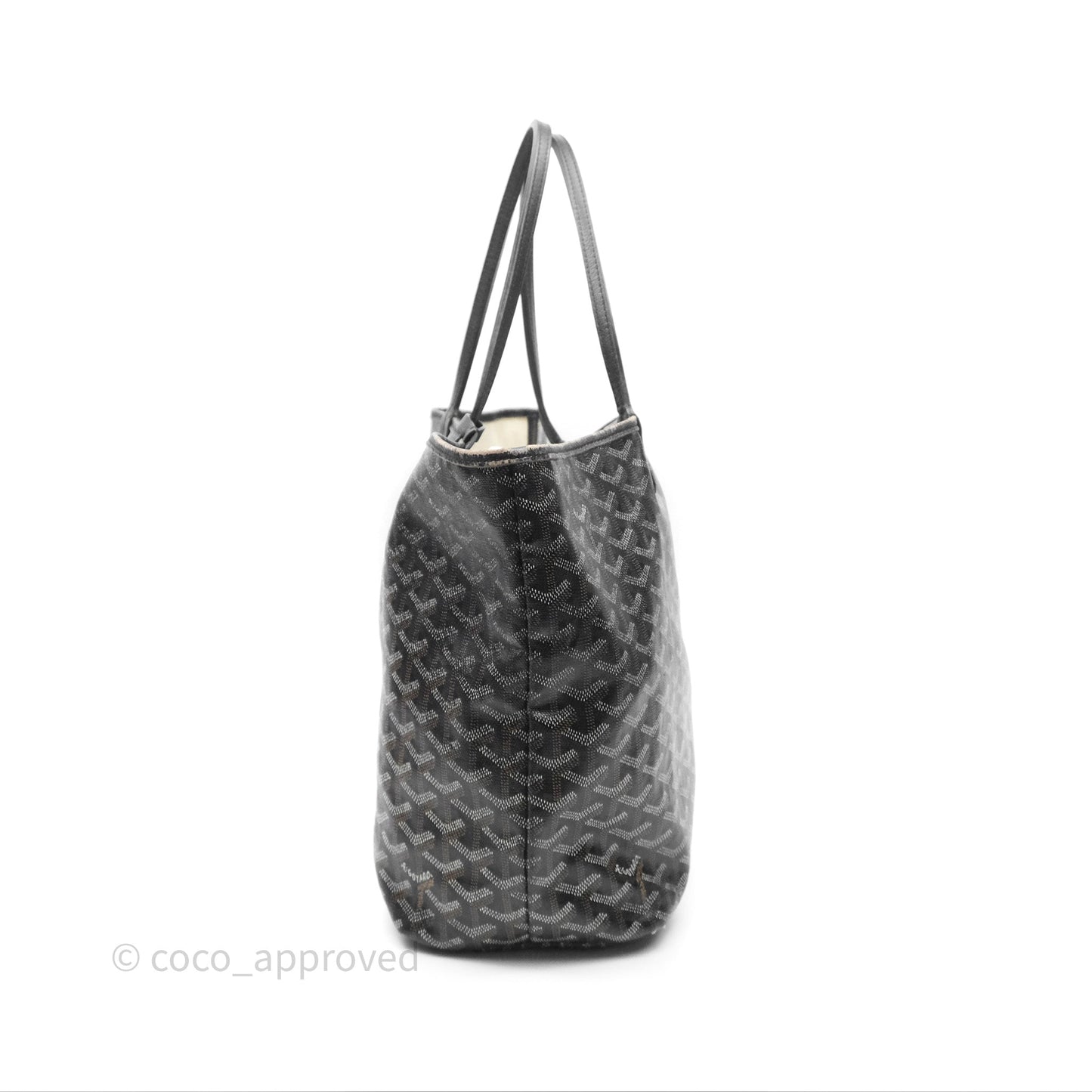 Goyard Saint Louis Black Goyardine Canvas PM⁣⁣⁣⁣⁣⁣⁣⁣⁣⁣⁣⁣⁣⁣⁣⁣
