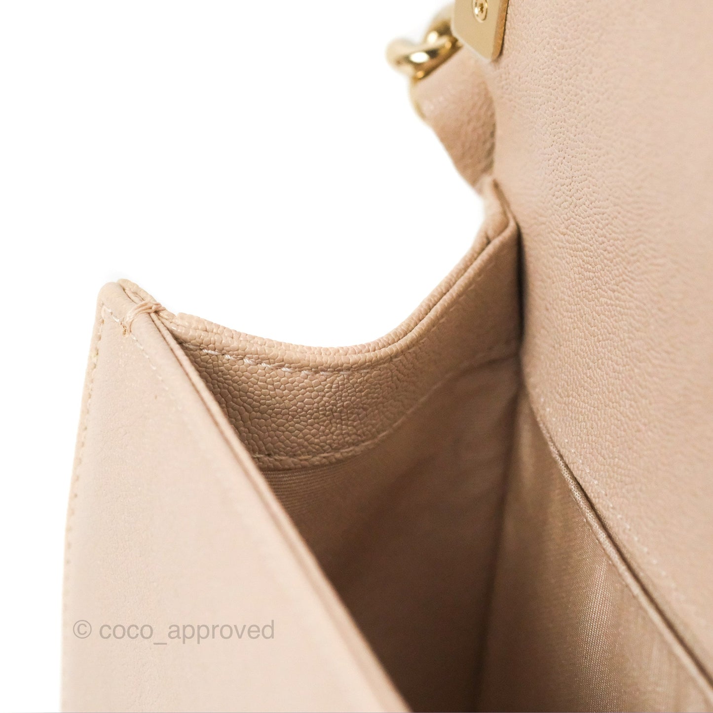 Chanel Quilted Medium Boy Dusty Pink Caviar Gold Hardware