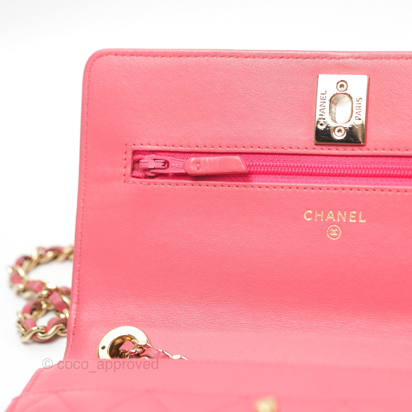 Chanel Trendy CC WOC Pink Lambskin Gold Hardware