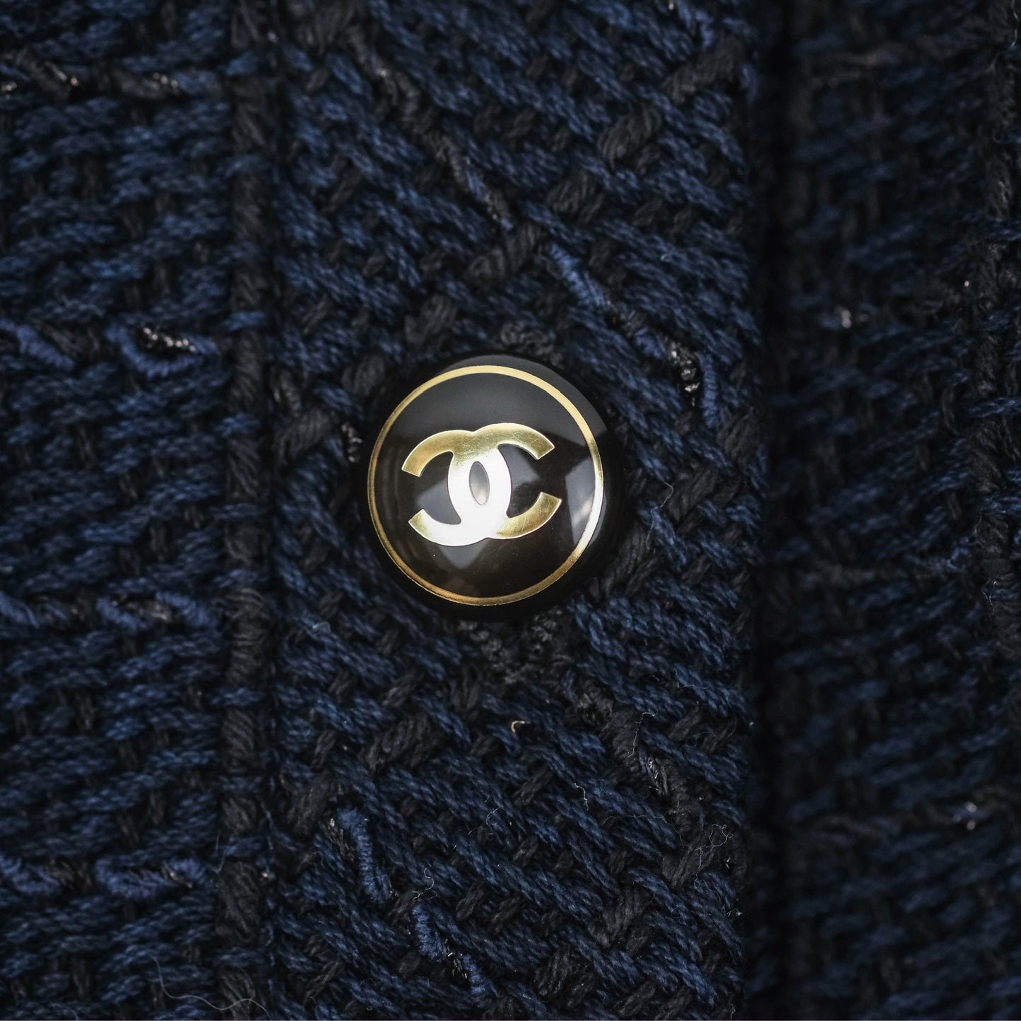 Chanel Tweed Skirt Navy Size 36