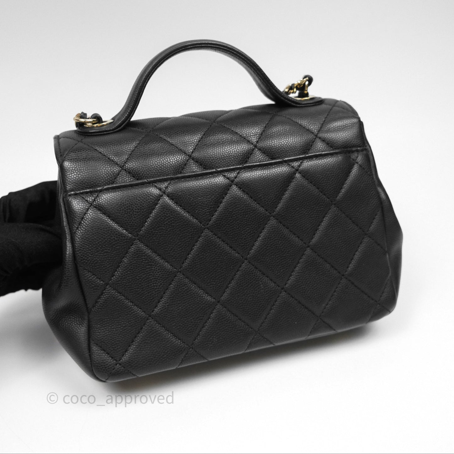 Chanel Quilted Small Business Affinity Flap Black Caviar Gold Hardware