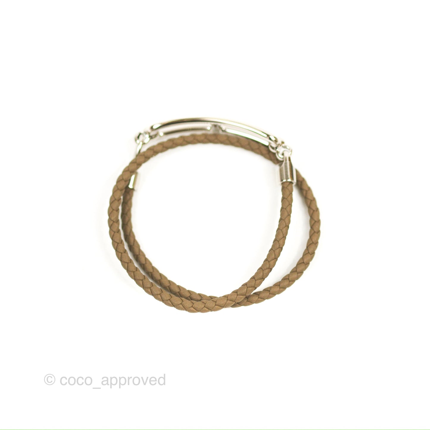 Hermès Roulis Double Tour Bracelet Etoupe Palladium Hardware