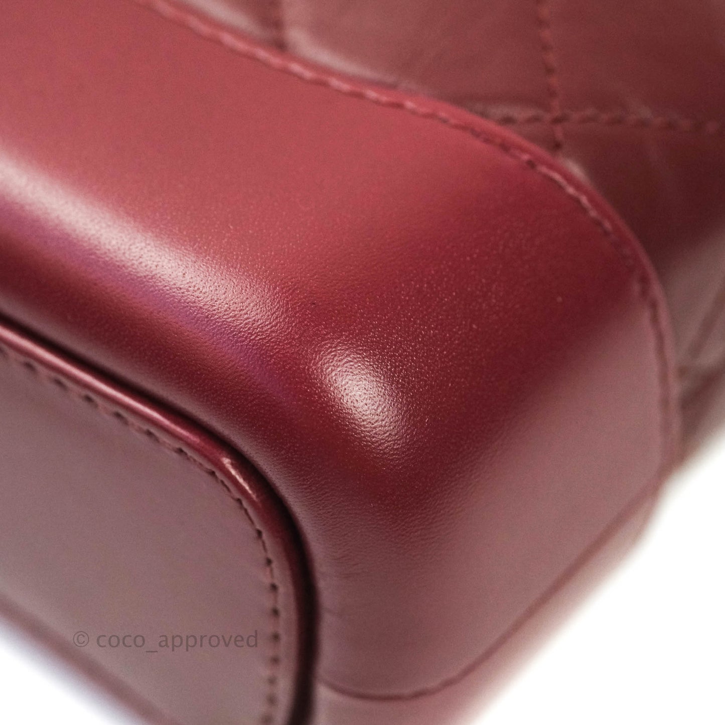 Chanel Quilted Small Gabrielle Hobo Dark Red Calfskin Mixed Hardware