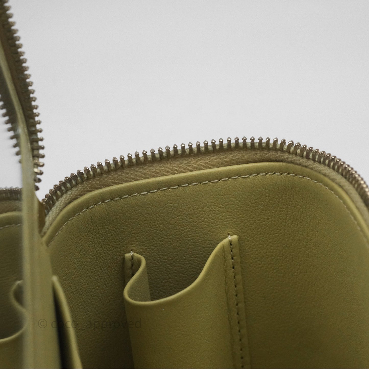 Chanel Top Handle Vanity with Chain Olive Green Lambskin Aged Gold Hardware