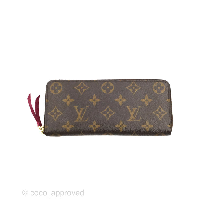 Louis Vuitton Clémence Wallet Monogram Canvas Fuchsia