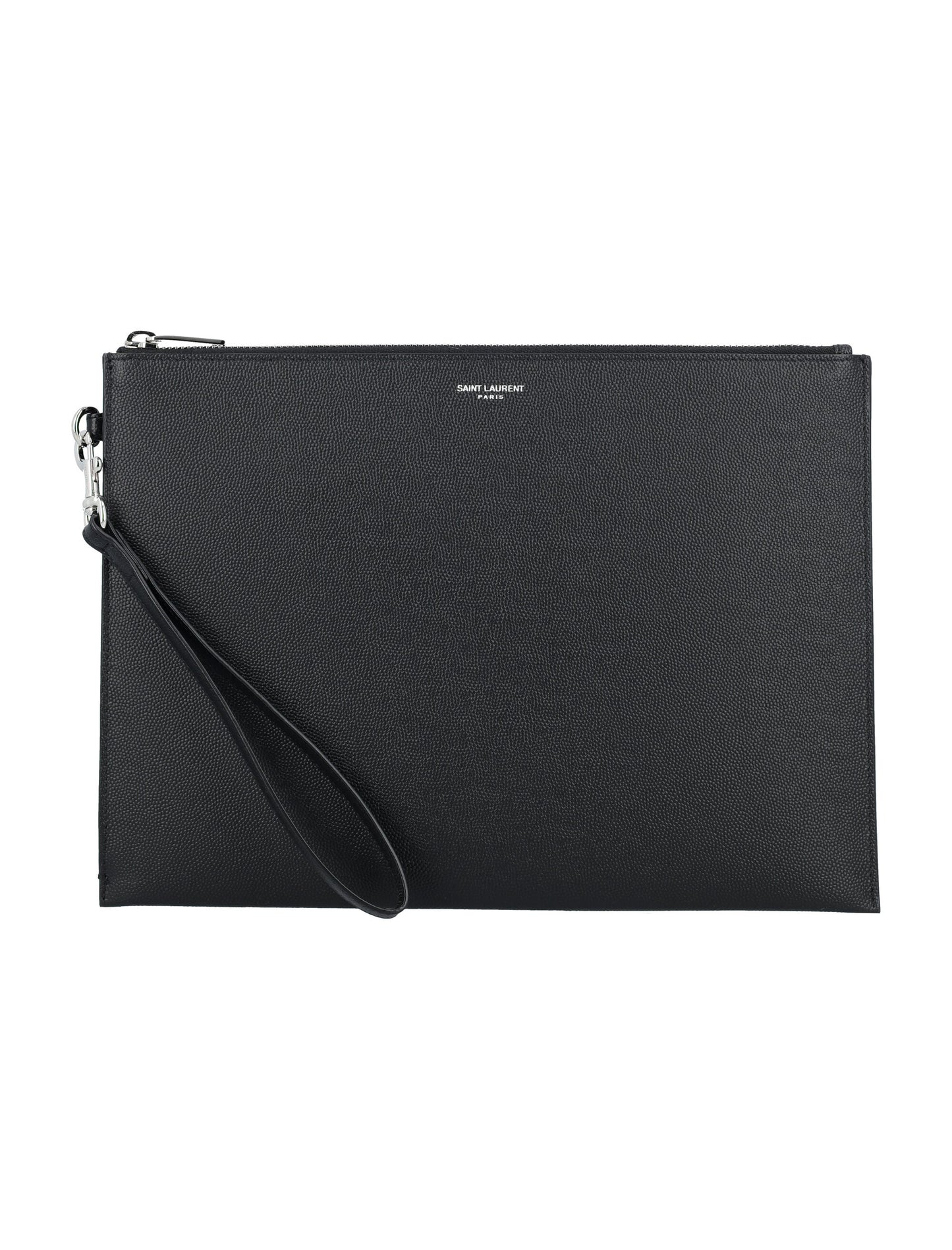 Luxury Saint Laurent Men's Zip Tablet Pouch in Black | 24A683865BTY0N Color 1000