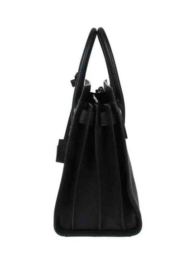 Luxury Saint Laurent Supple Sac de Jour Small Toad Shoulder Bag Black