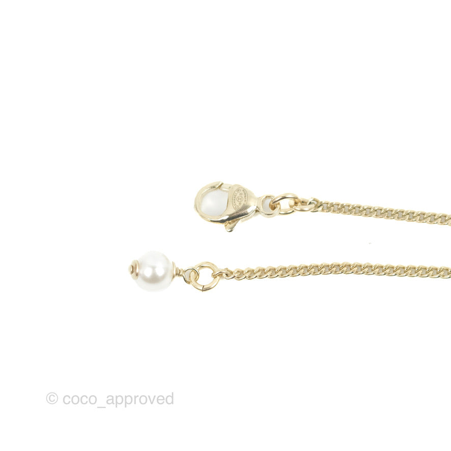 Chanel CC Necklace Gold Tone 16B
