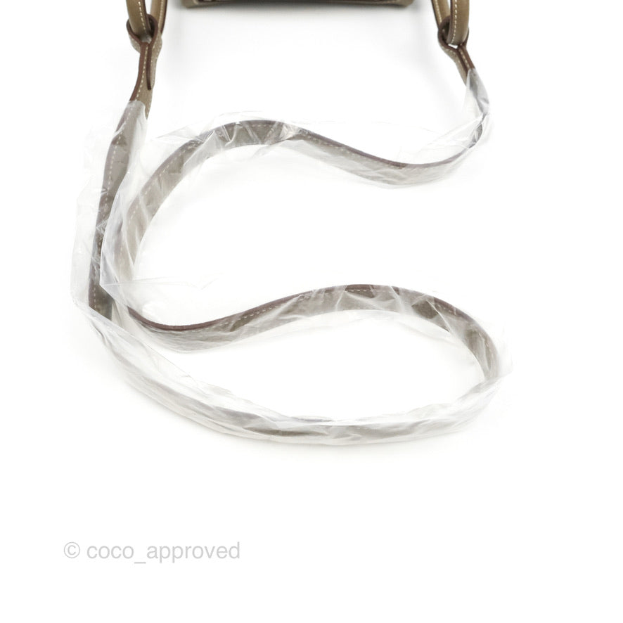 Hermès Mini Lindy 20 Etoupe Clemence Silver Hardware