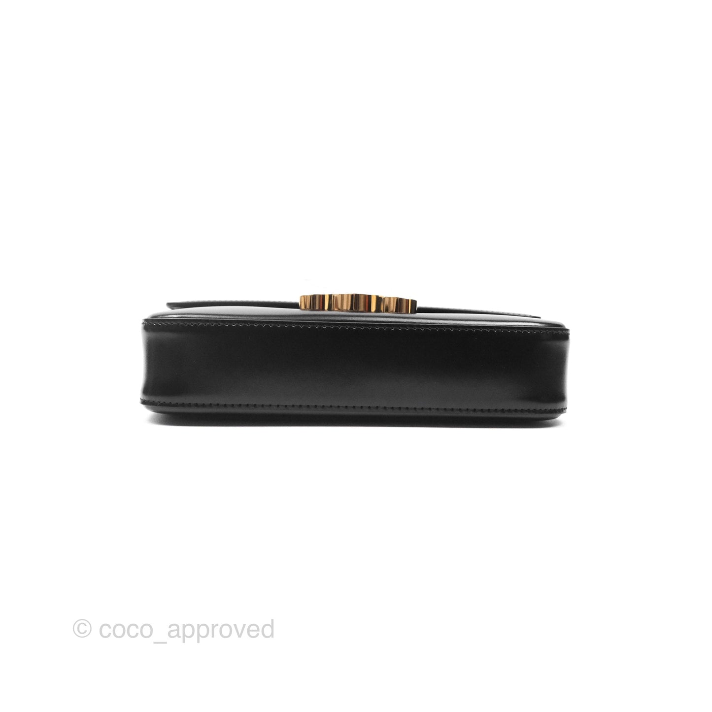 Celine Triomphe Shoulder Bag Black Calfskin