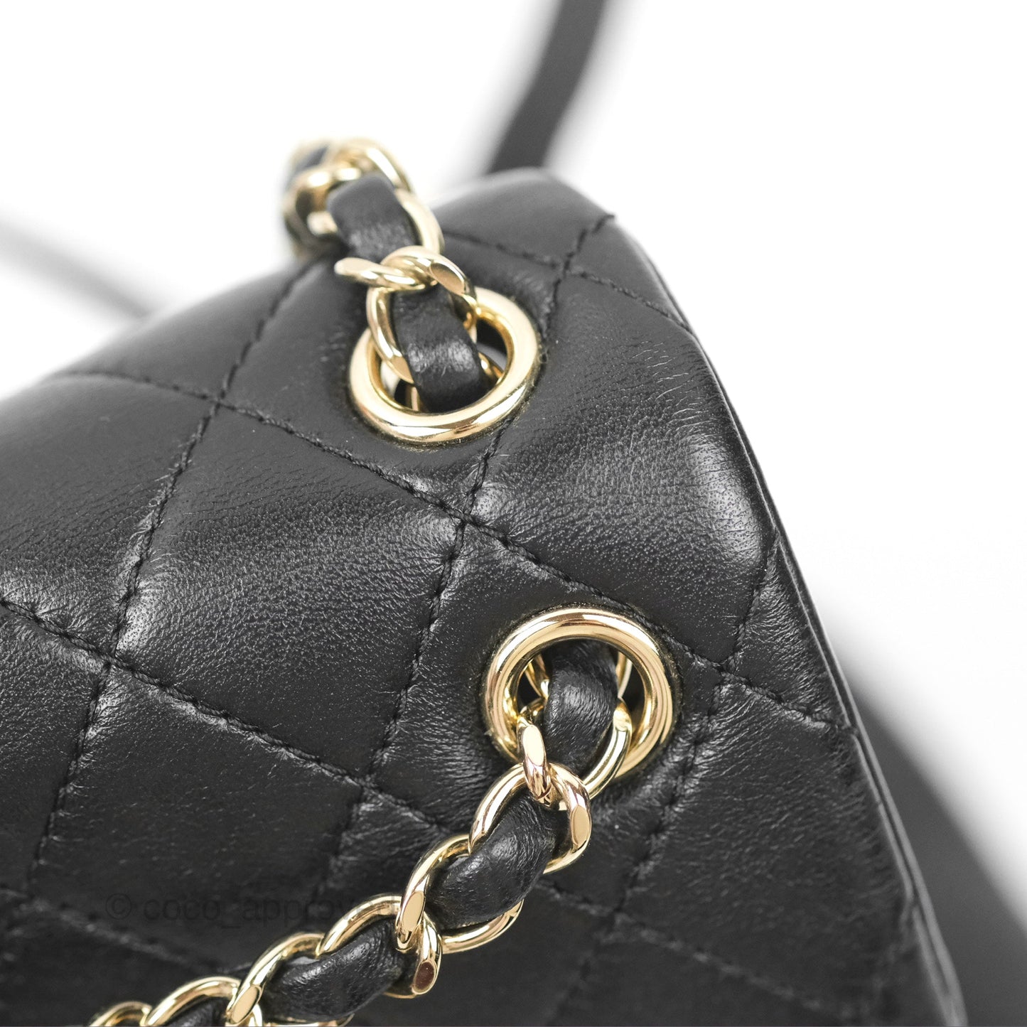 Chanel Quilted Small Duma Drawstring Backpack Black Calfskin Gold Hardware