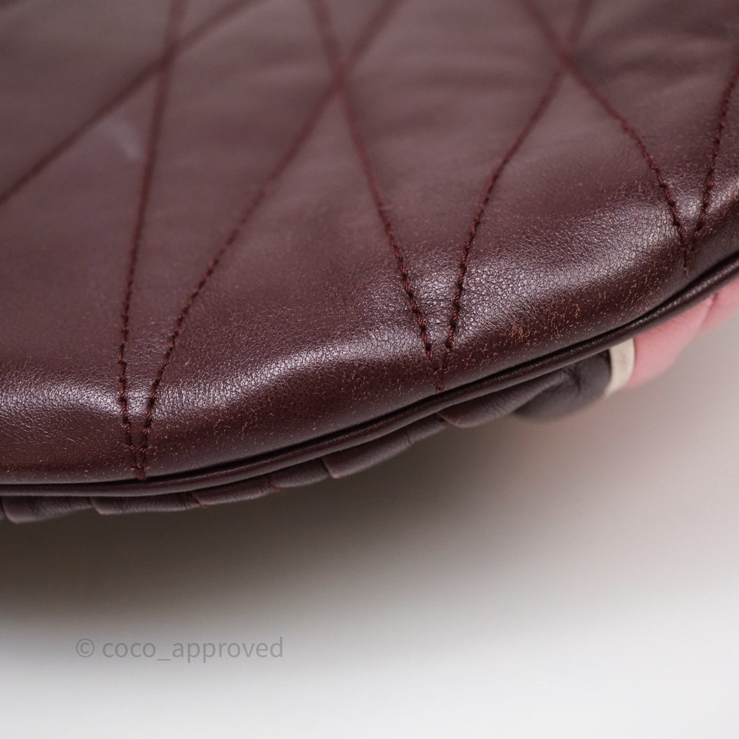 Miu Miu Bumbag Burgundy/Pink Gold Hardware