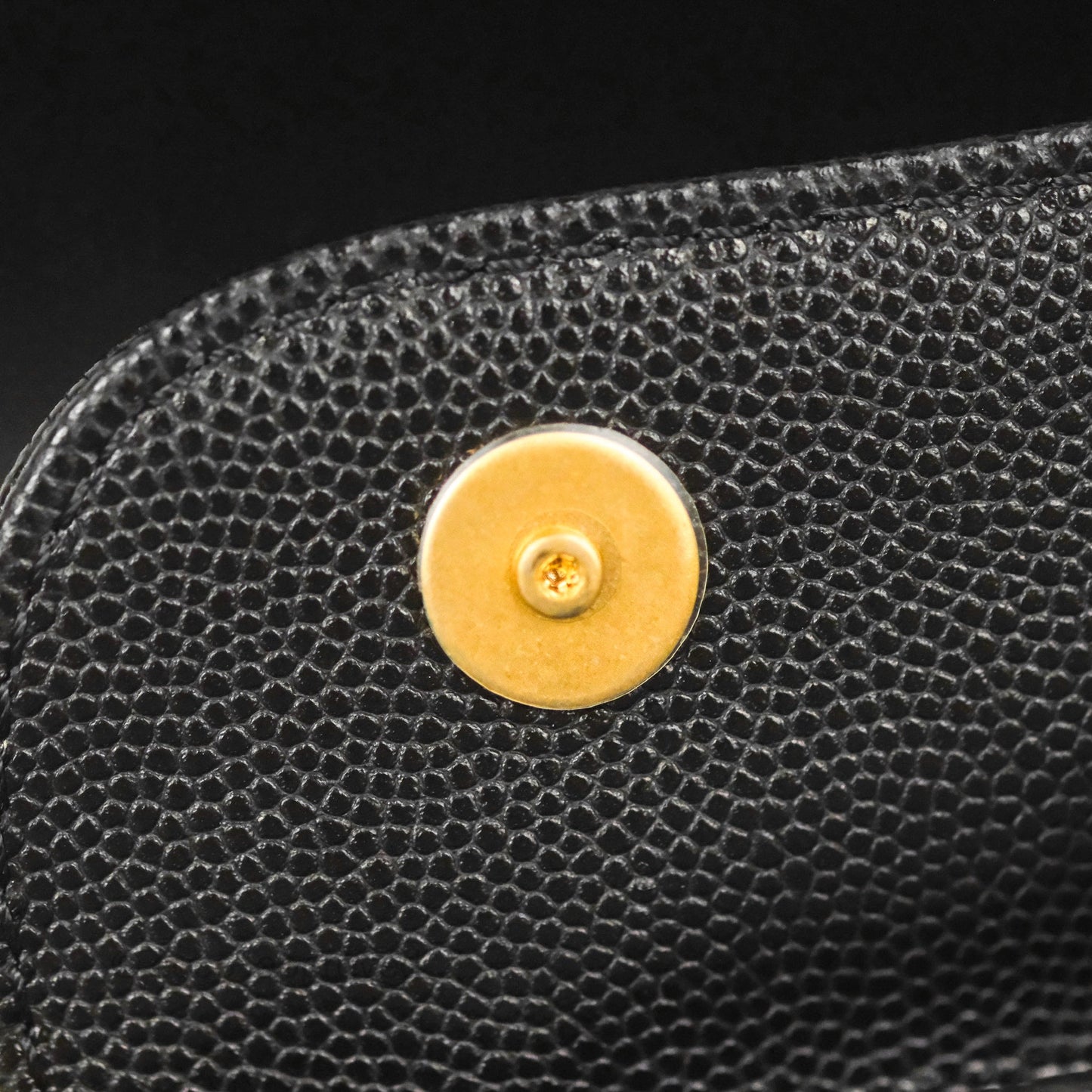 Chanel Mini Messenger Bag Black Caviar Aged Gold Hardware 21K