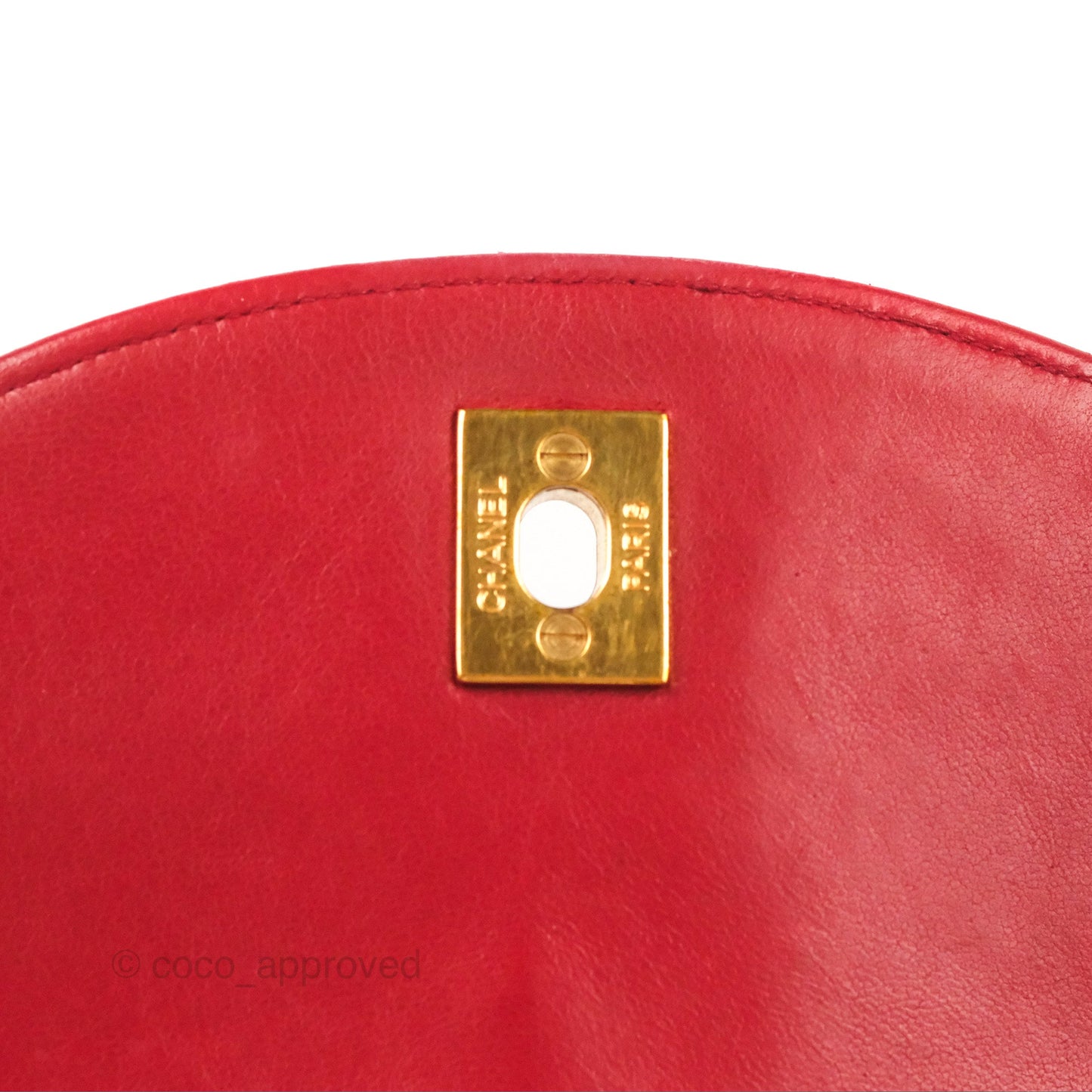 Chanel Vintage CC Duma Backpack Red Lambskin 24K Gold Hardware