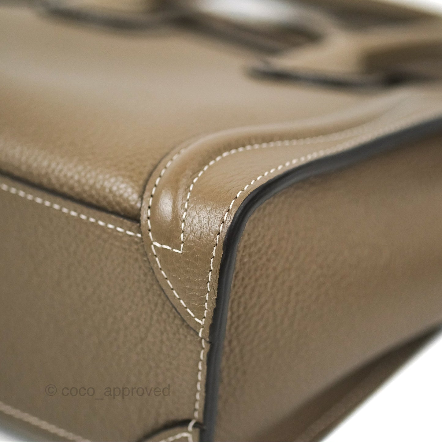 Celine Nano Luggage in Souris Drummed Calfskin