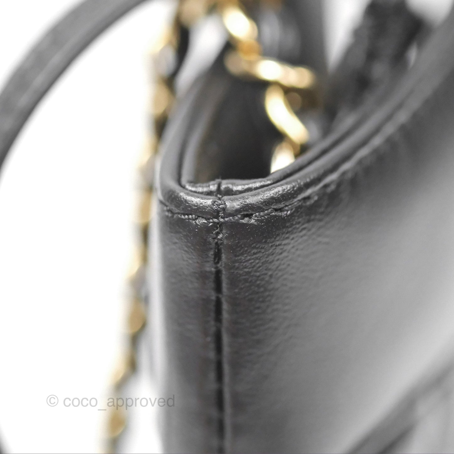 Chanel 31 Mini Black Aged Calfskin Gold Hardware