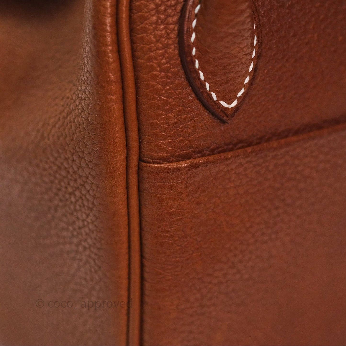 Hermès Mini Lindy 20 Fauve 34 Barenia Gold Hardware