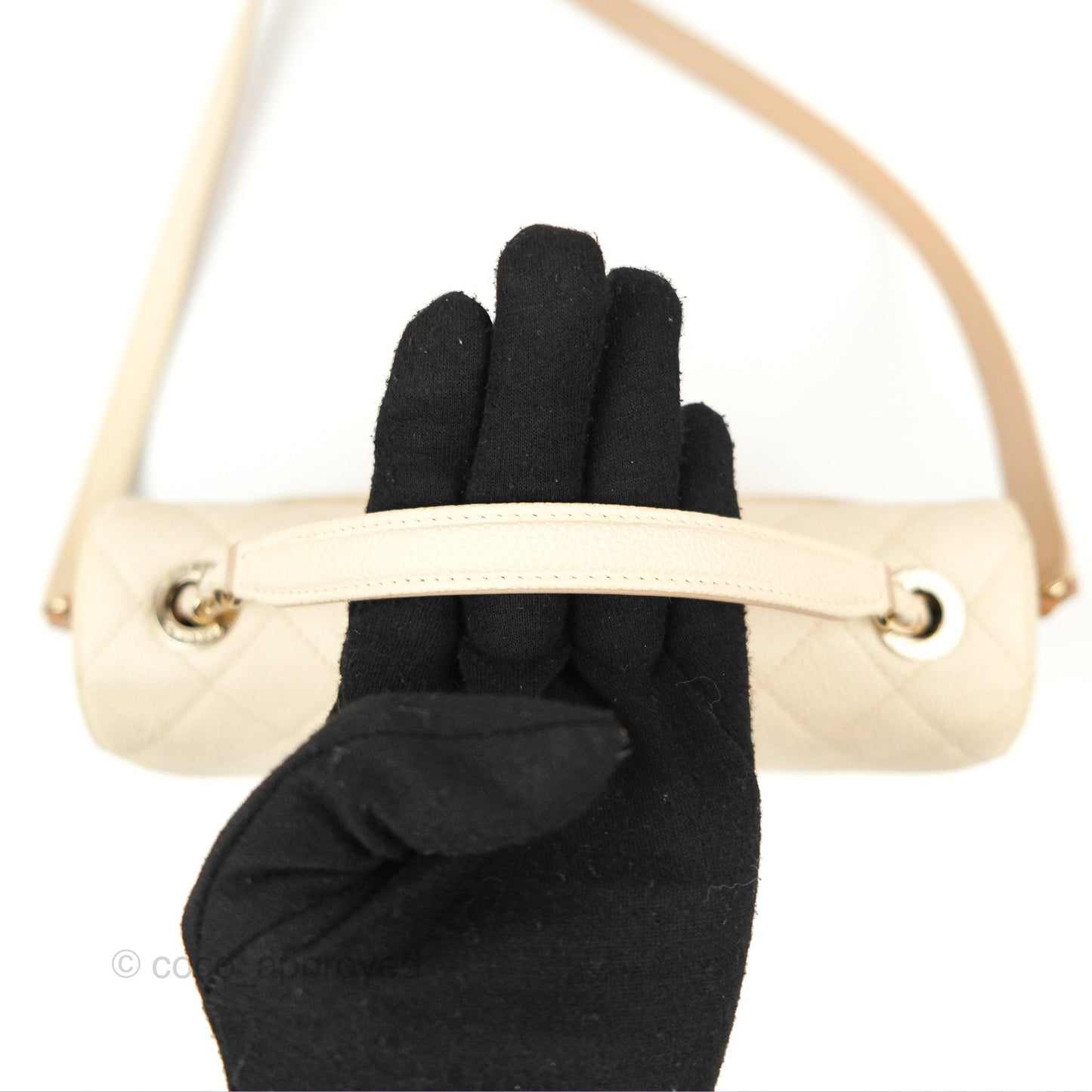 Chanel Medium CC Cuba Flap Bag Ivory Caviar Light Gold Hardware