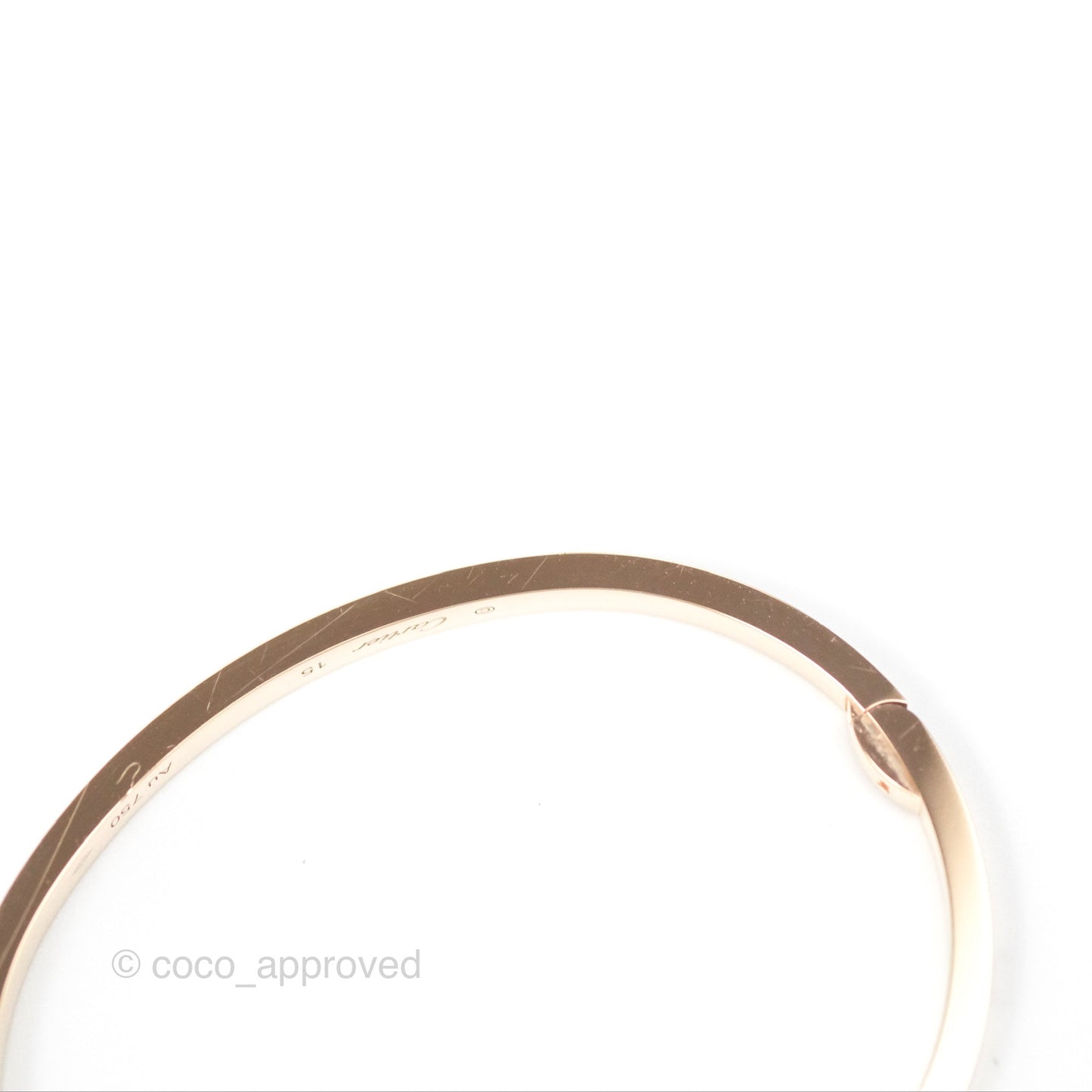 Cartier Small Love Bracelet Rose Gold Size 15