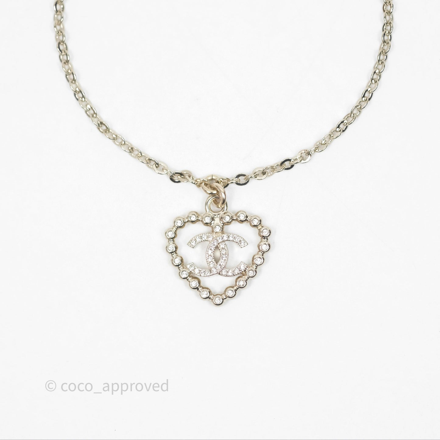 Chanel CC Crystal Bracelet Gold Tone 25P