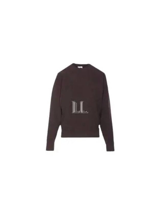 Luxury Saint Laurent Crew Neck Sweatshirt Taupe Fonce
