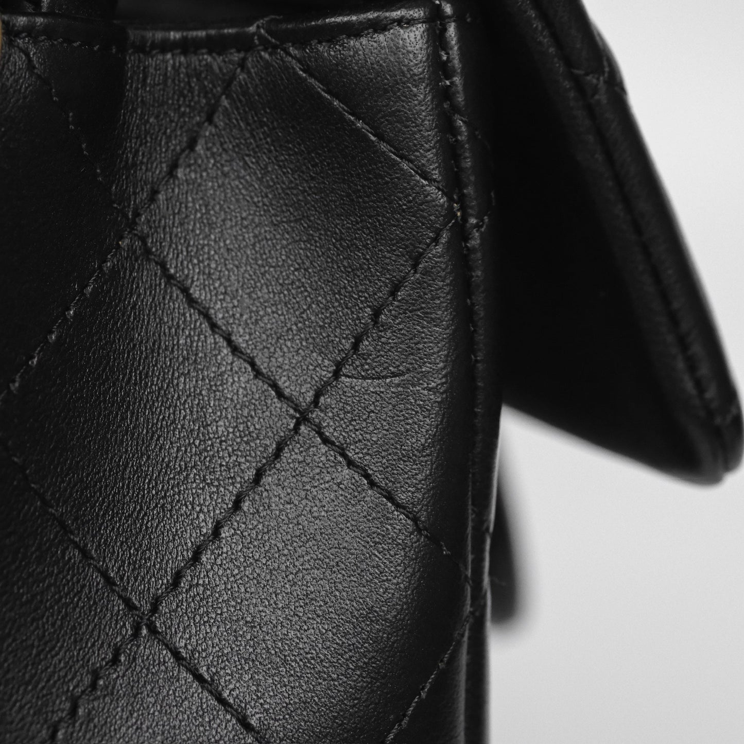 Chanel Quilted Mini Rectangular Flap Black Lambskin Silver Hardware