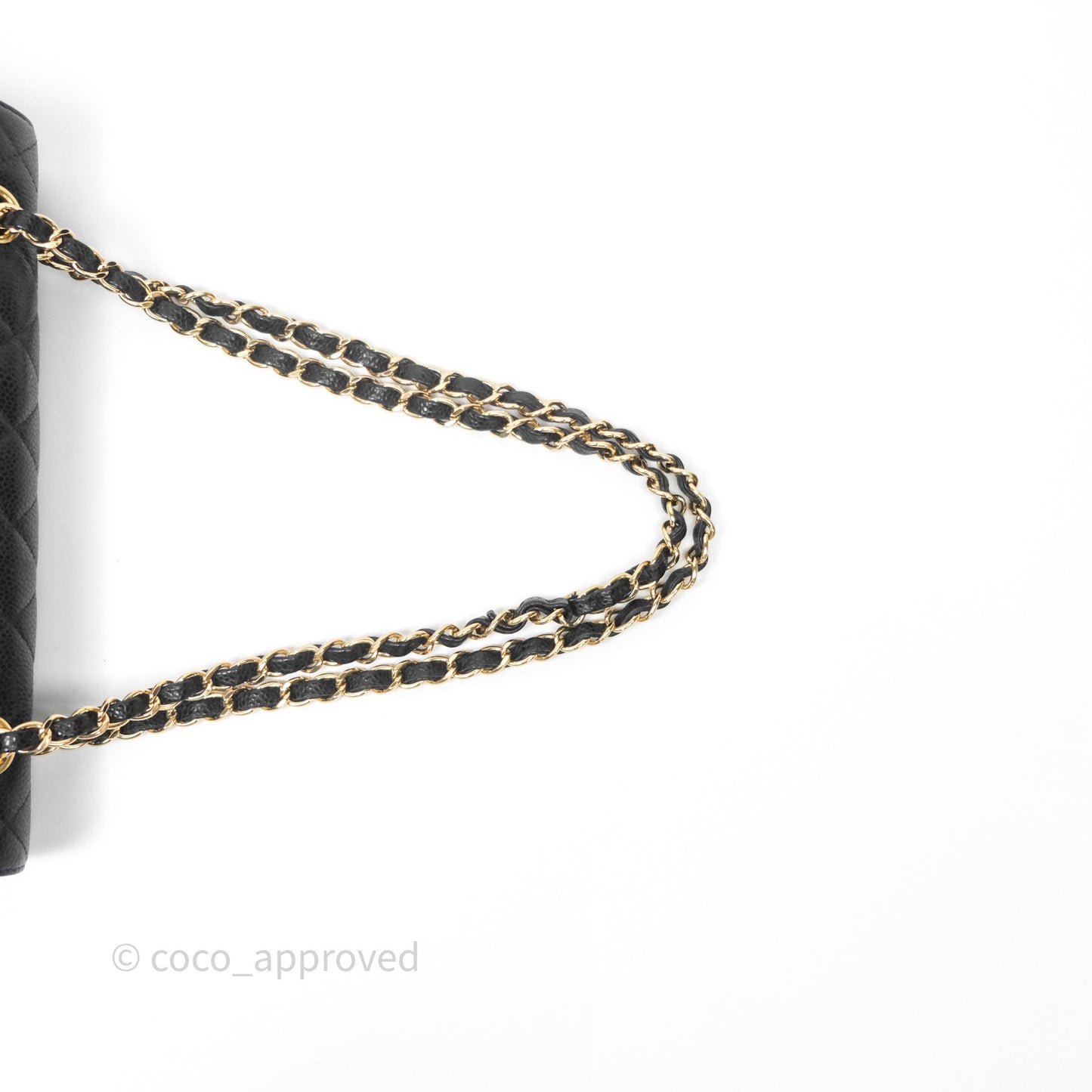 Chanel Classic Medium Flap Quilted Black Caviar Gold Hardware