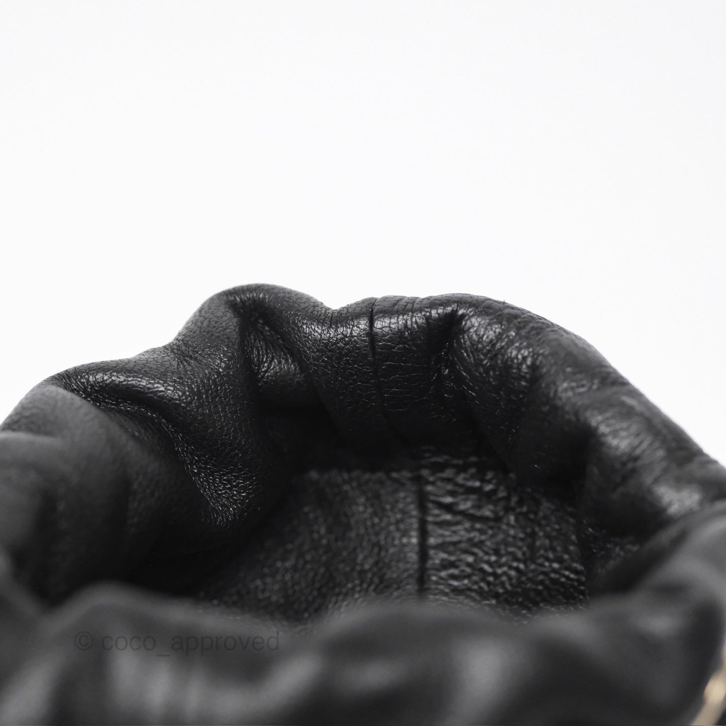 Chanel Small Bucket With Chain Black Lambskin Gold Hardware 21A