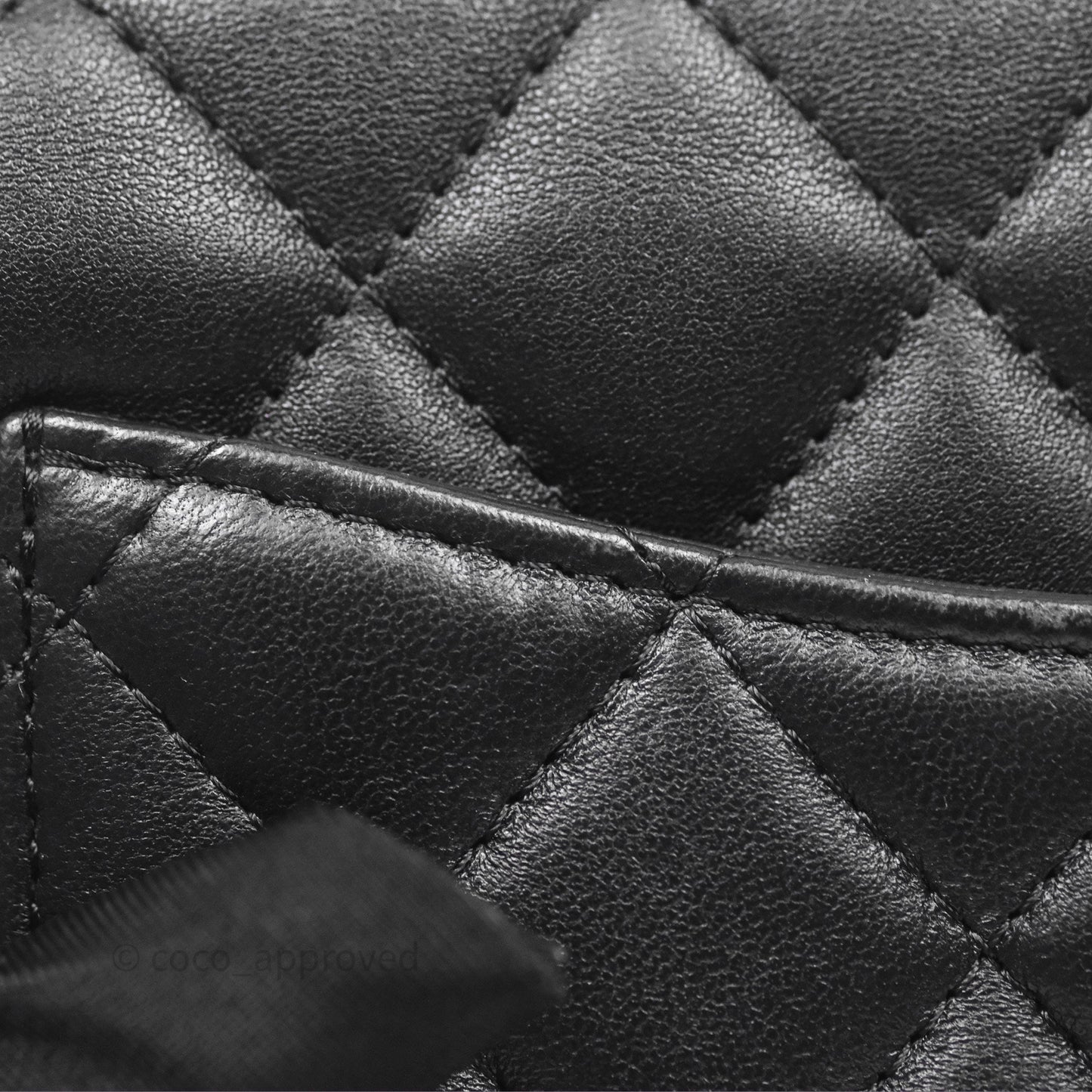 Chanel Top Handle Mini Rectangular Flap Black Lambskin Gold Hardware