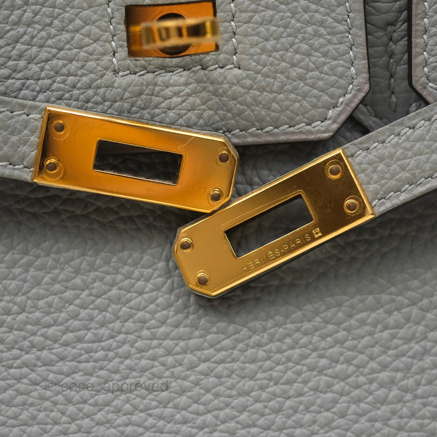 Hermès Birkin 25 Retourne Gris Mouette 4Z Togo Gold Hardware