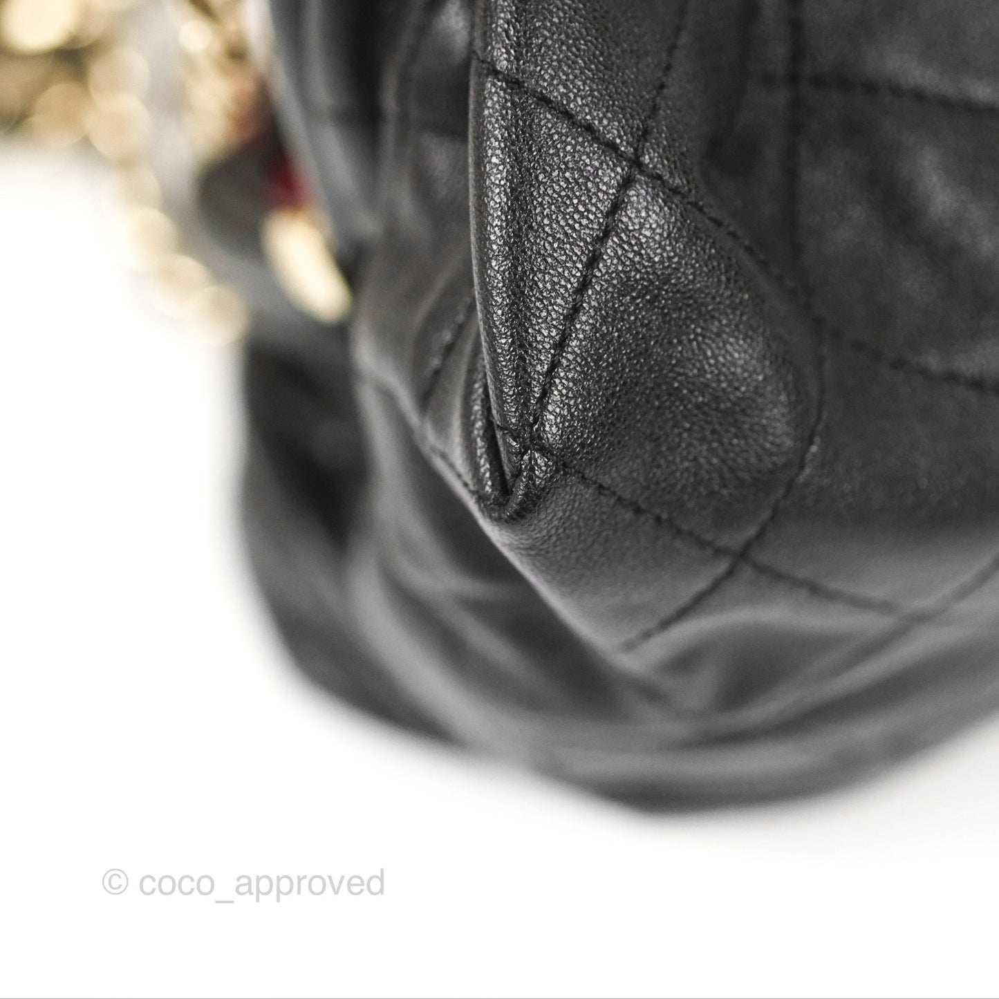 Chanel Black Clutch Bag Lambskin Gold Hardware