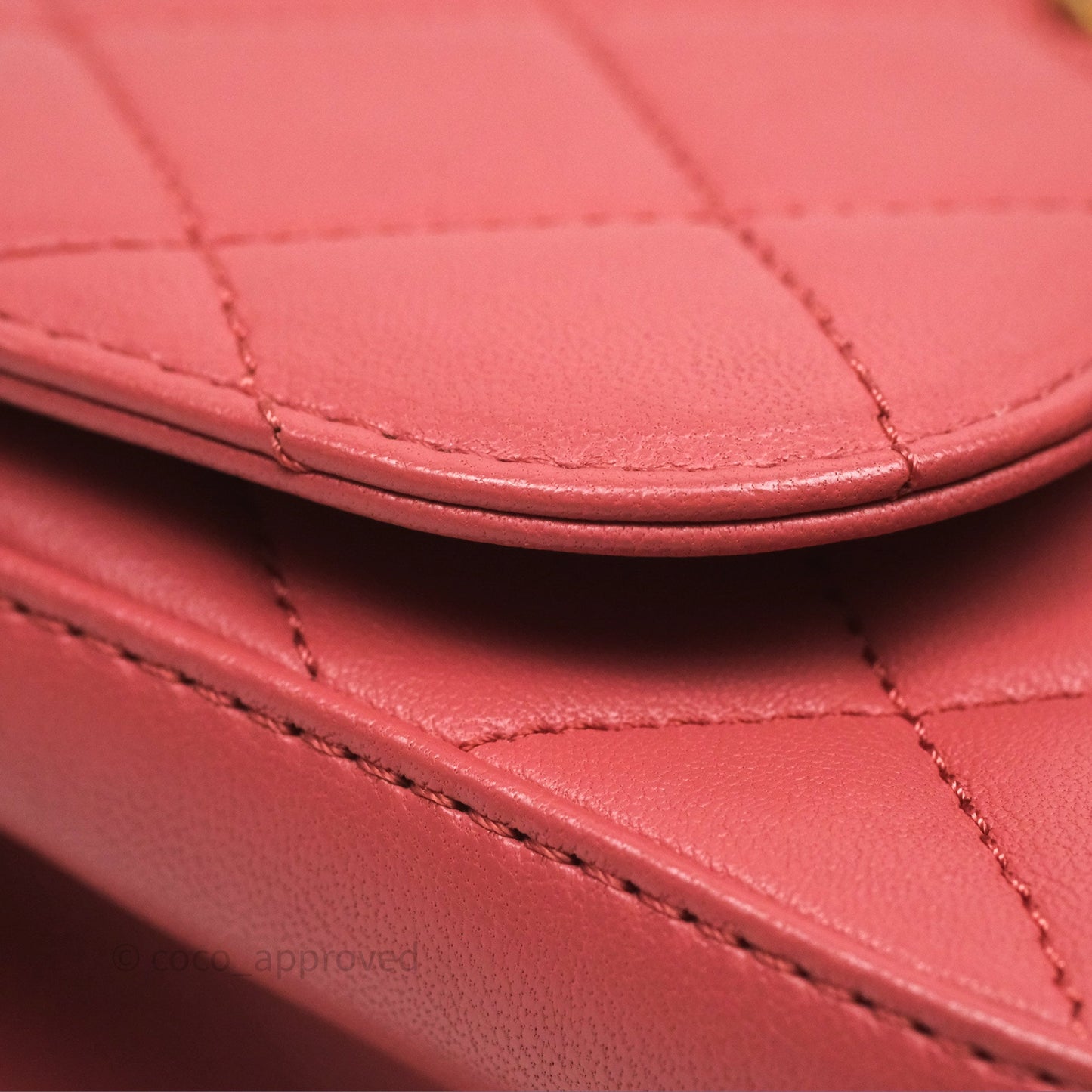Chanel Quilted Small Chain Infinity Handle Bag Pink Lambskin Aged Gold Hardware