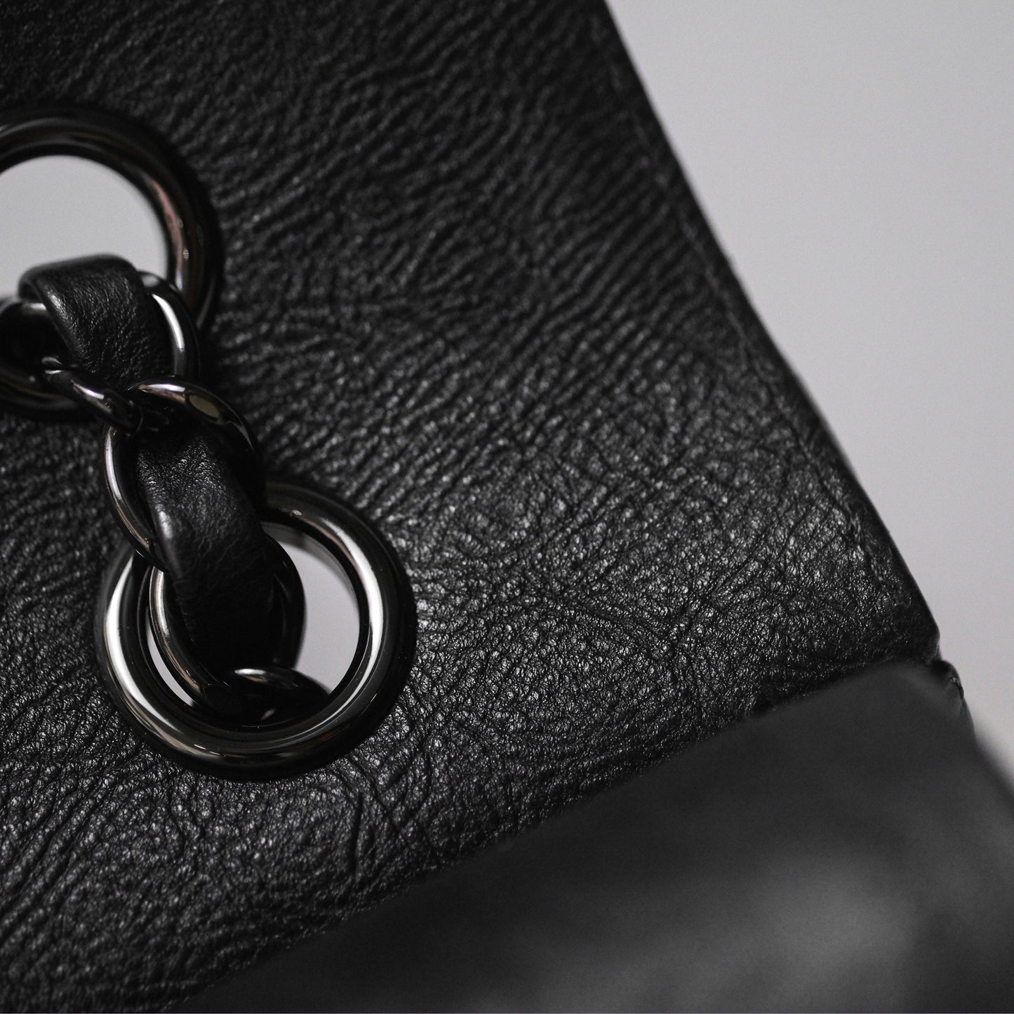 Chanel Classic Quilted M/L Medium Double Flap So Black Calfskin