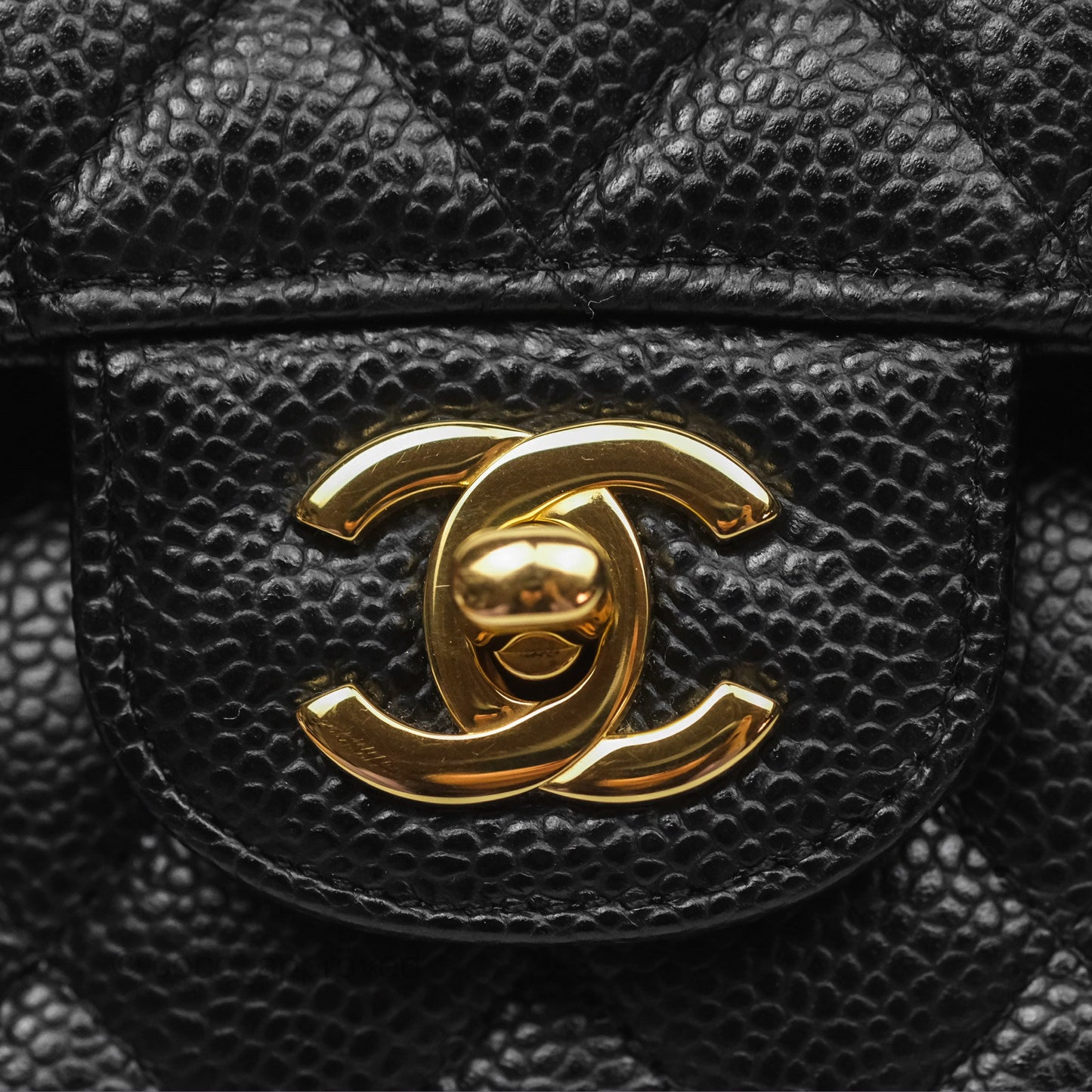 Chanel Small S/M Classic Flap Quilted Black Caviar Gold Hardware