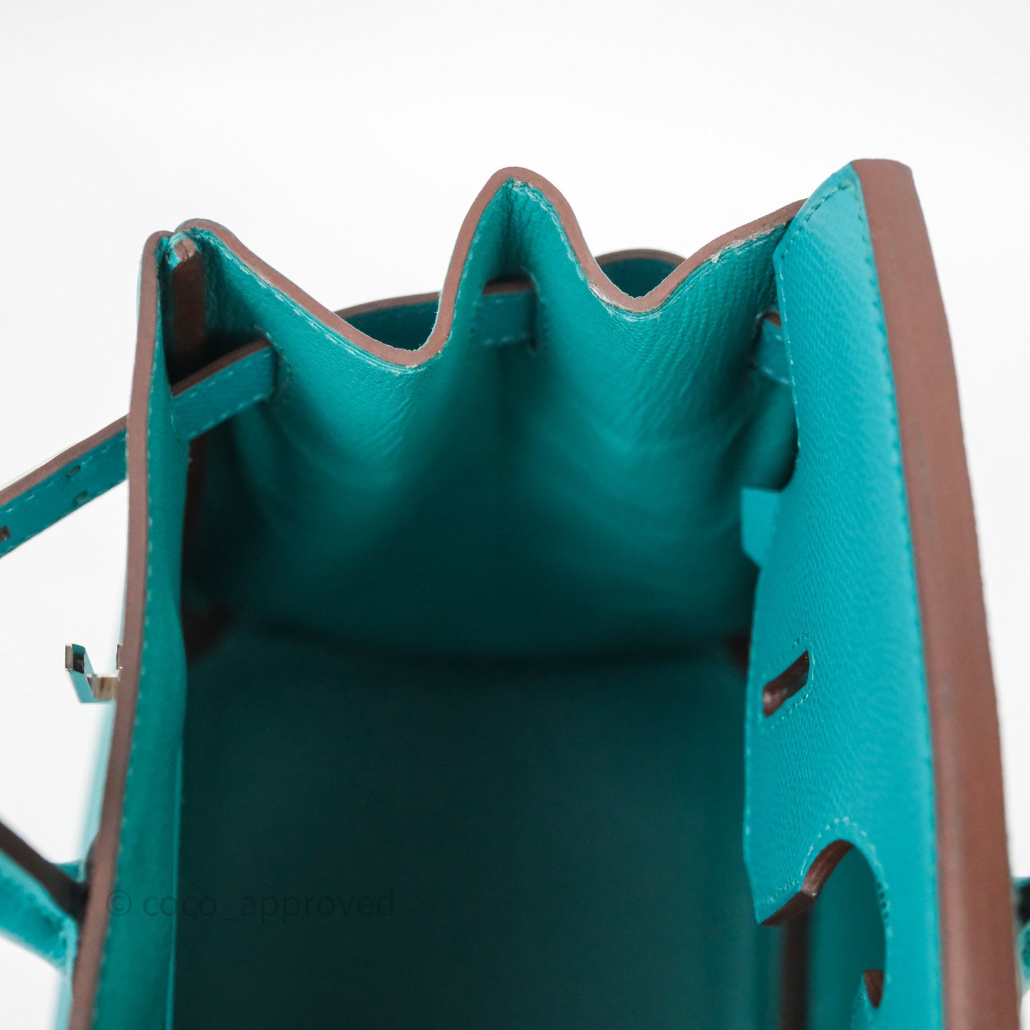 Hermès Birkin 30 Retourne Vert Verone U1 Epsom Palladium Hardware
