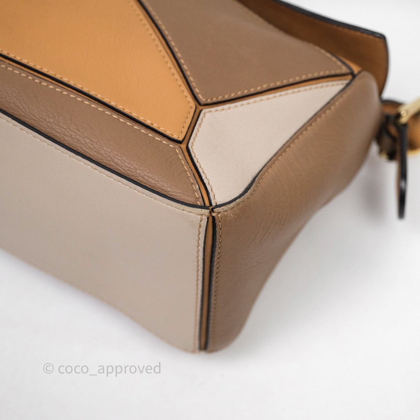 Loewe Small Puzzle Bag Warm Desert & Mink Two Tone Calfskin