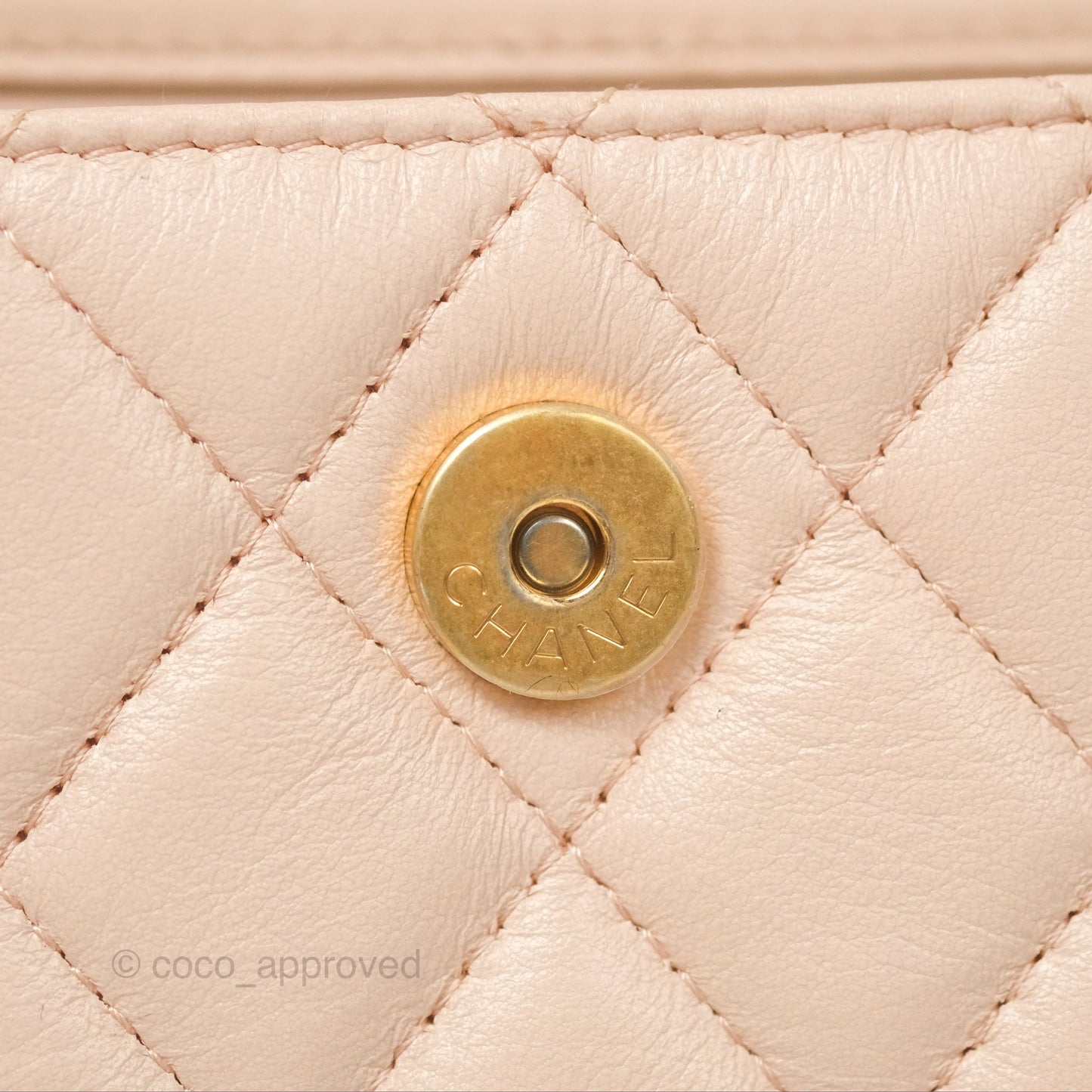 Chanel Mini Pearl Crush Clutch With Chain Belt Rose Clair Pink Aged Gold Hardware