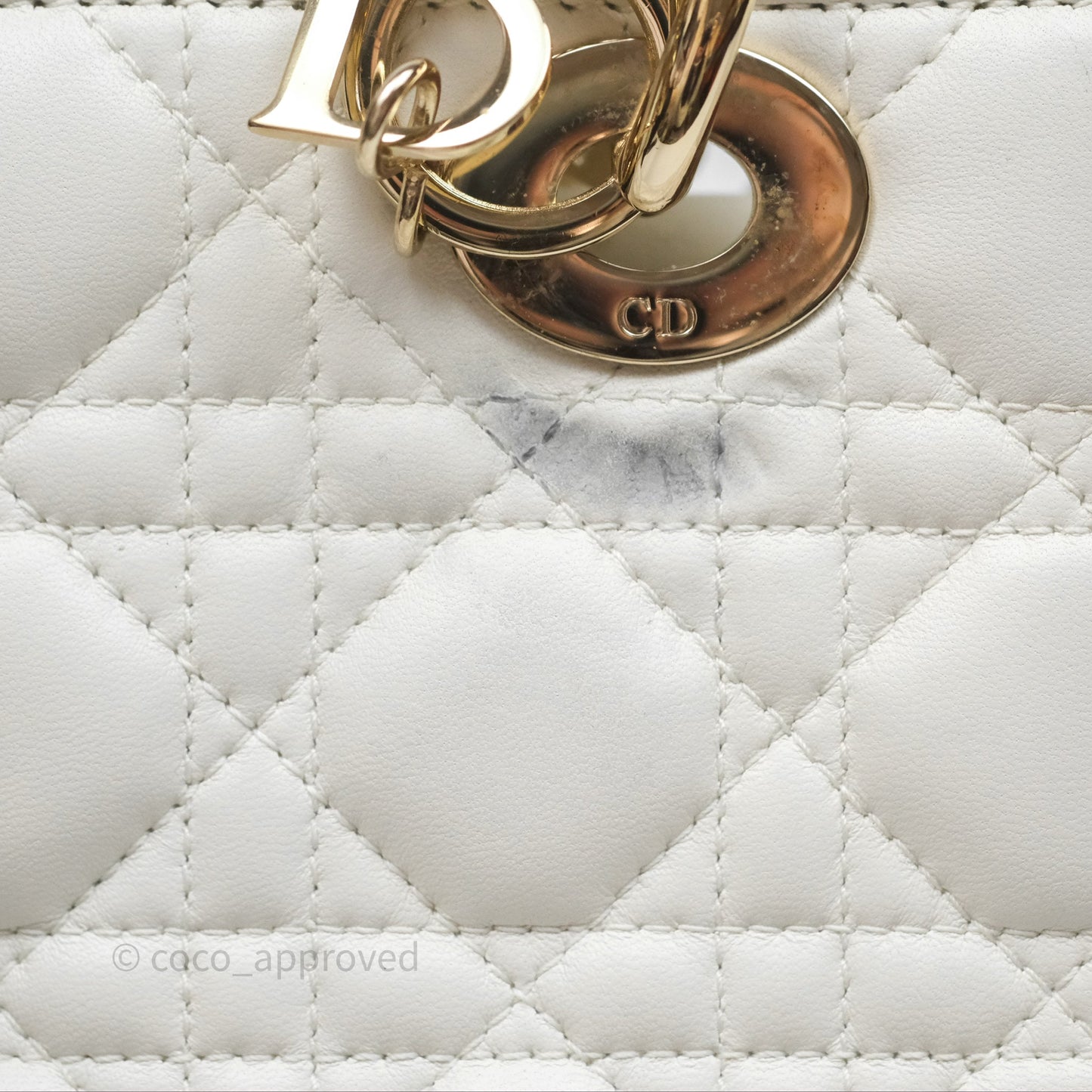 Christian Dior Small Lady Dior My ABCDior Bag Latte Cannage Lambskin