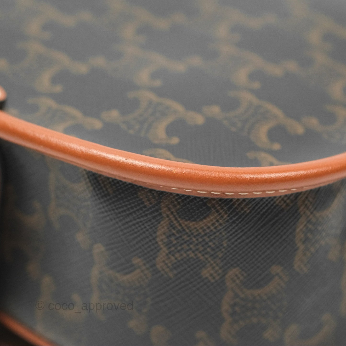 Celine Medium Folco Bag Triomphe Canvas Tan