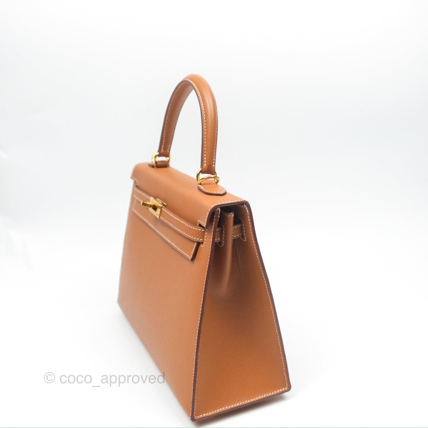 Hermès Kelly 25 Sellier Gold Epsom Gold Hardware