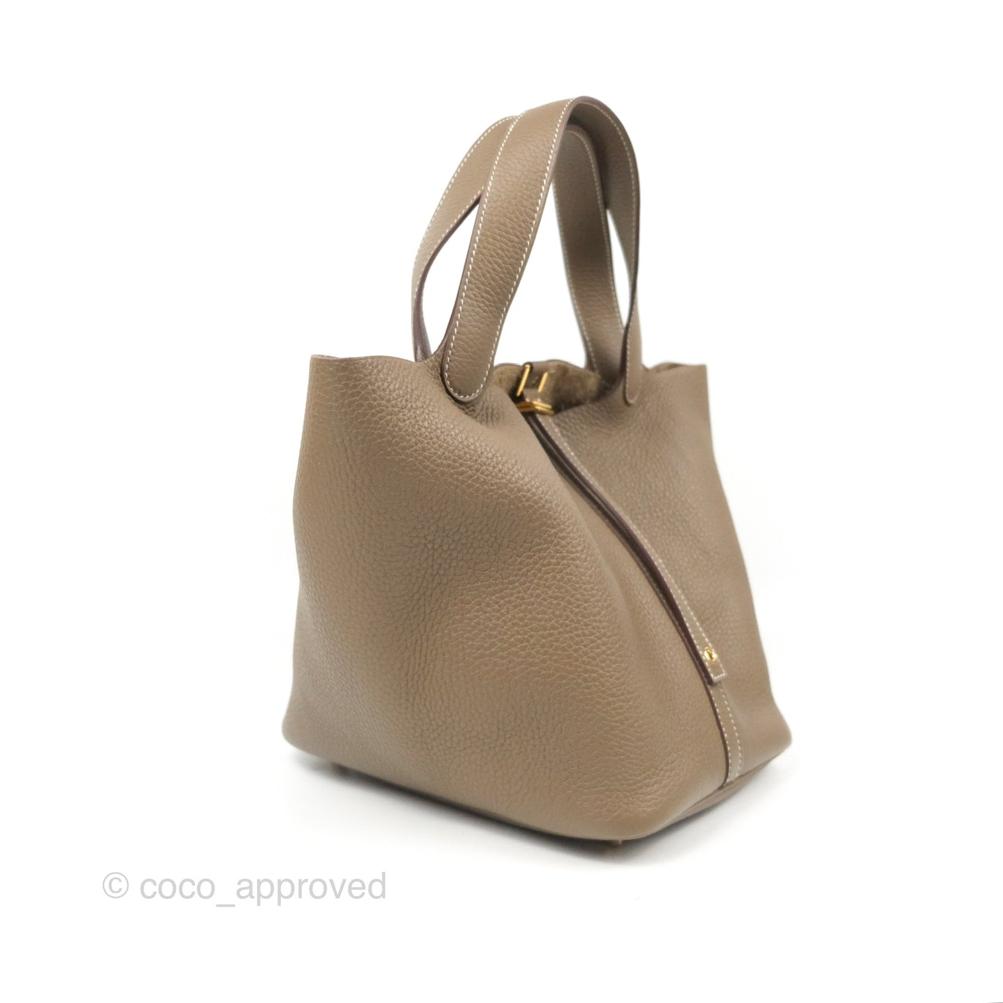 Hermès Picotin 22 Etoupe Clemence Gold Hardware