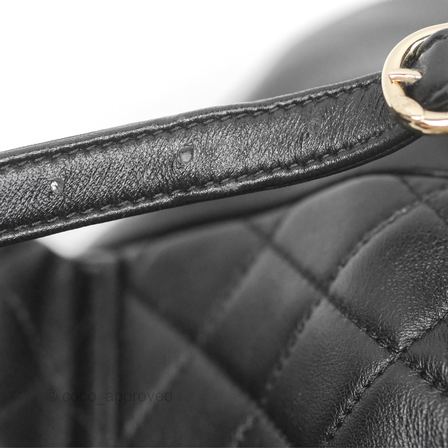 Chanel Quilted Small Duma Drawstring Backpack Black Lambskin