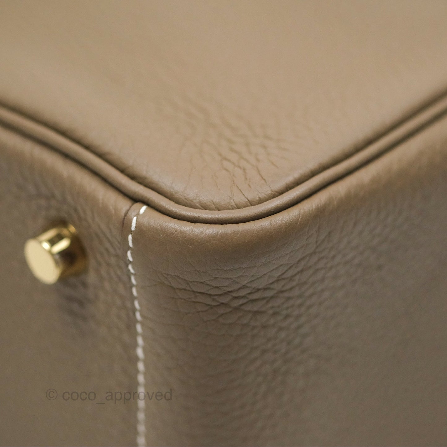 Hermès Lindy 26 Etoupe Clemence Gold Hardware