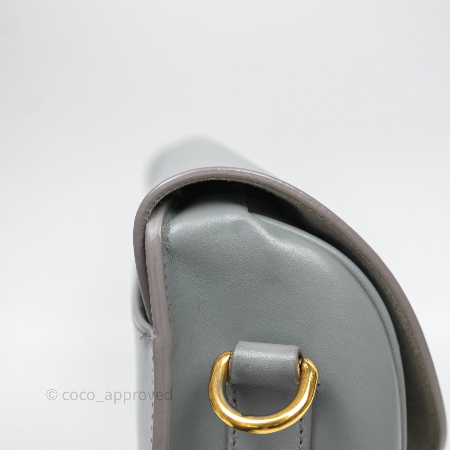 Christian Dior Medium Bobby Flap Grey Box Calfskin