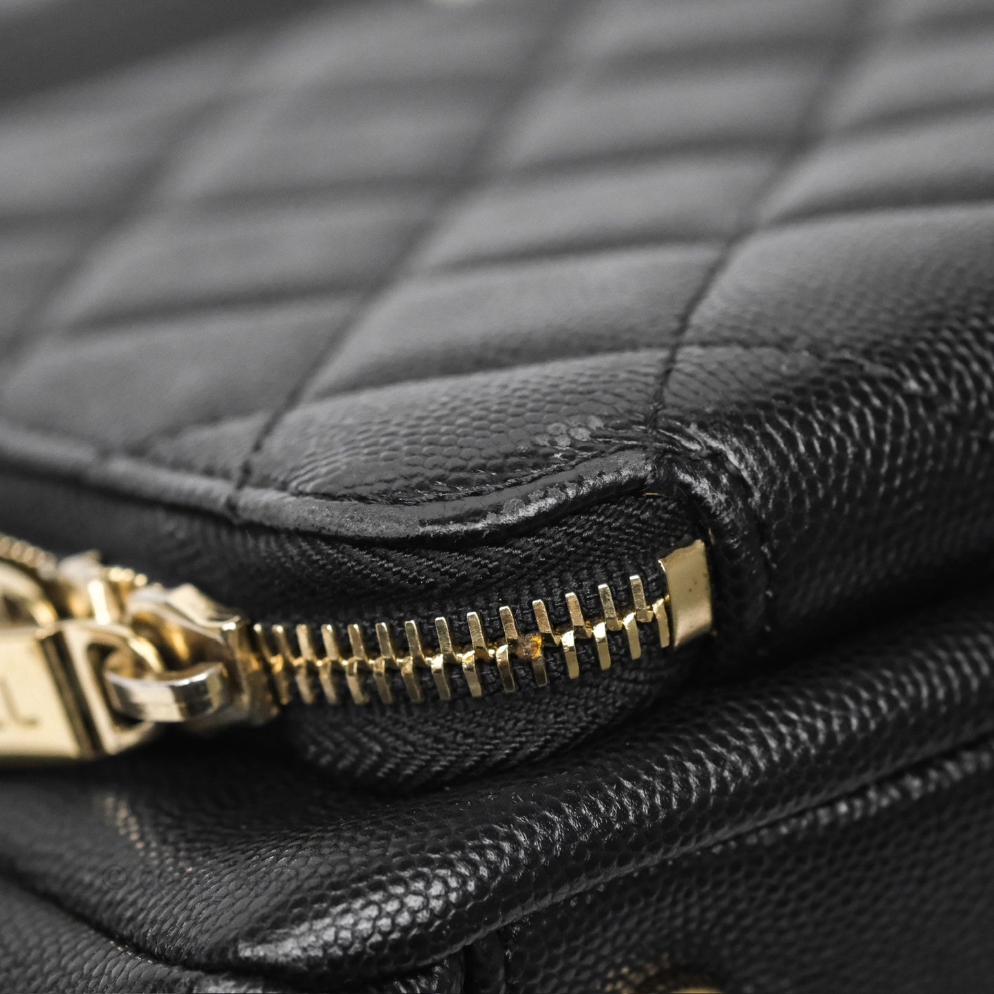 Chanel Small Business Affinity Shopping Bag Black Caviar Gold Hardware
