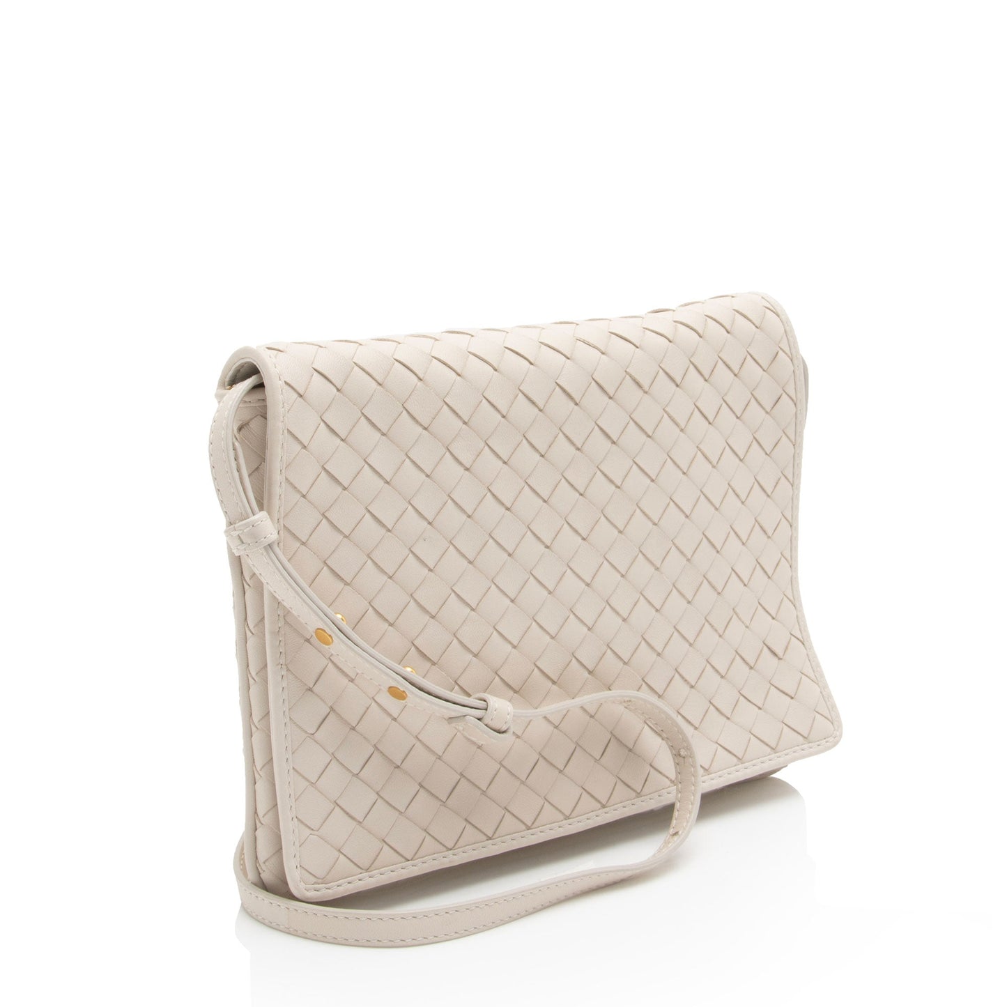 Luxury Bottega Veneta Intrecciato Nappa Flap Shoulder Bag