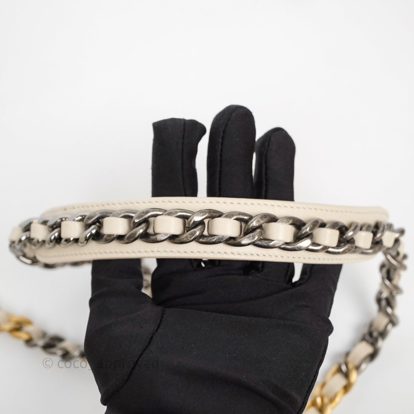 Chanel 19 Small Ivory Mixed Hardware