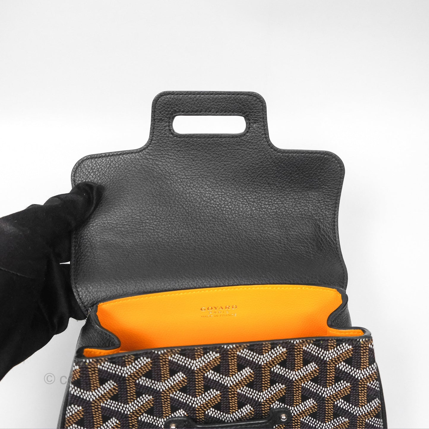 Goyard Saïgon Mini Bag Chevroches Calfskin Black