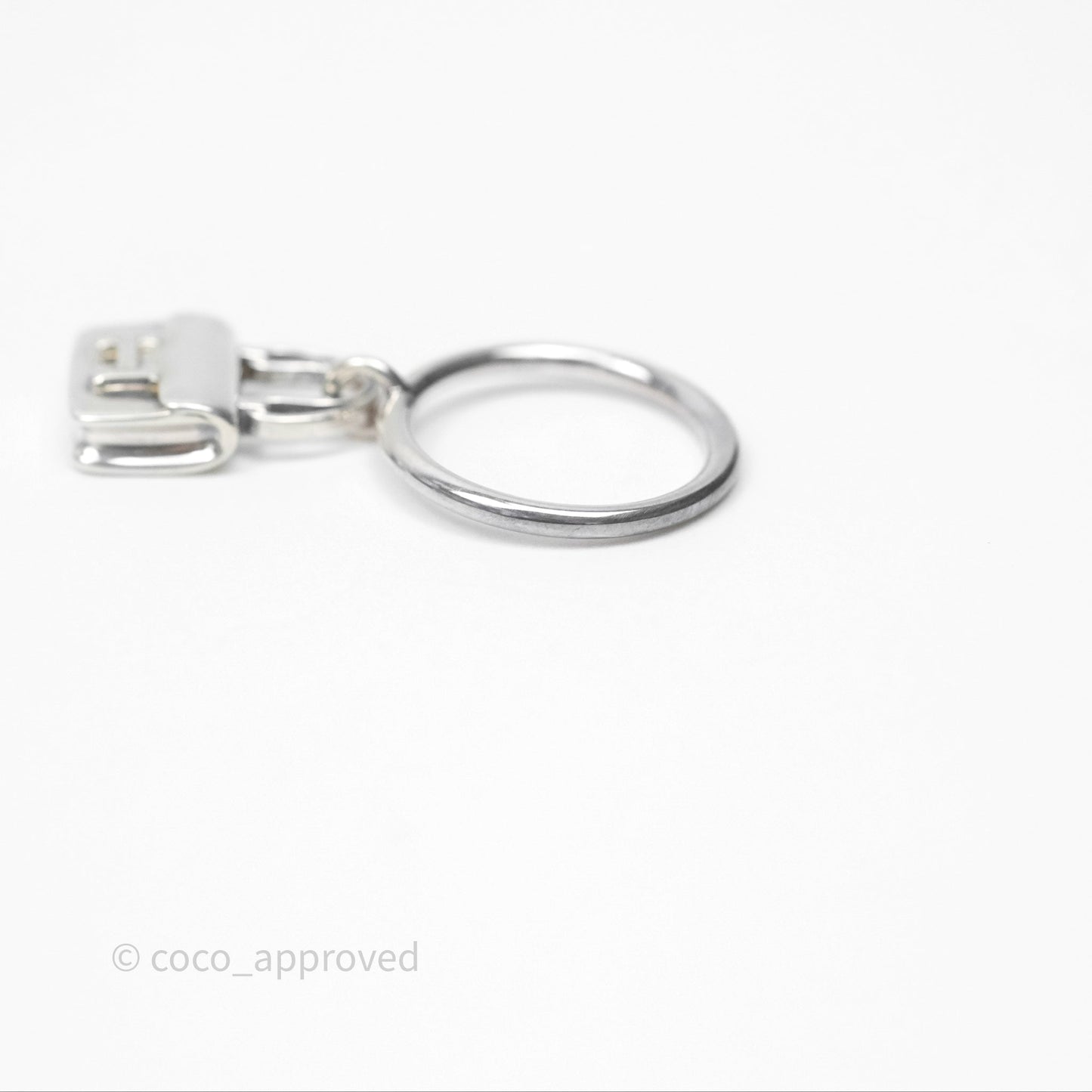 Hermès Amulettes Constance Ring in Sterling Silver Size 53