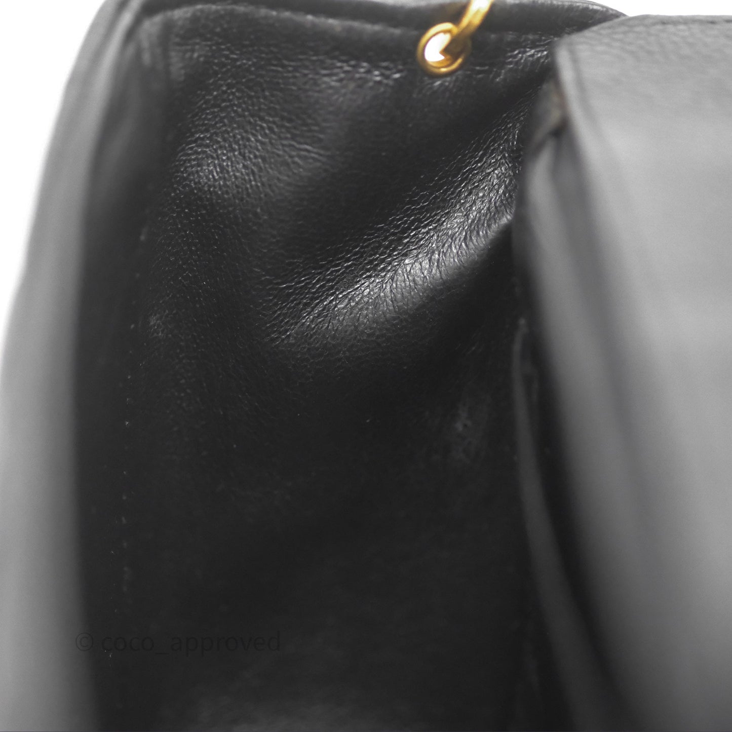 Chanel Small Vintage Quilted Classic Diana Flap Bag Black Caviar 24K Gold Hardware